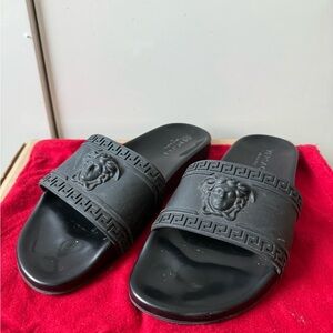 Versace Black Medusa Slide Sandals